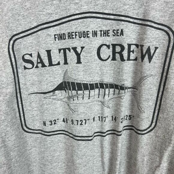 Salty Crew Men's Graphic Long Sleeve T-Shirt Gray Maritime Adventure 3X - Picture 9 of 9